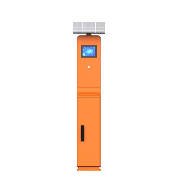 17 inch cold rolled sheet steel Solar-Powered Kiosks manufacturer cash payment custom parking kiosk machine for outdoor use