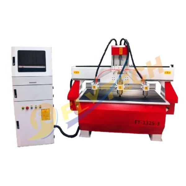 Three Head wood router cnc machine with high precision stepper motors factory price