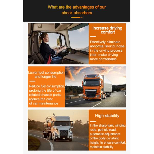 Parties de suspension pour camions DAF absorbeur de chocs 1387327 Réducteur de vibrations