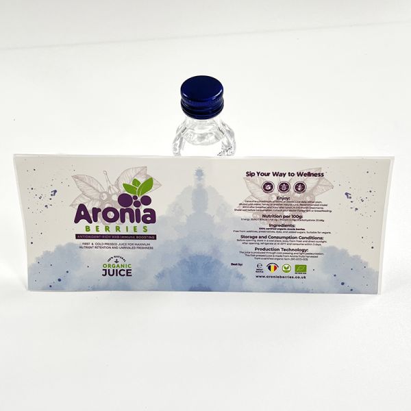 Customized Synthetic Paper Spot Glossy UV Logo Design Waterproof Matte Foundation Private Juice Water Beverages Sticker Label