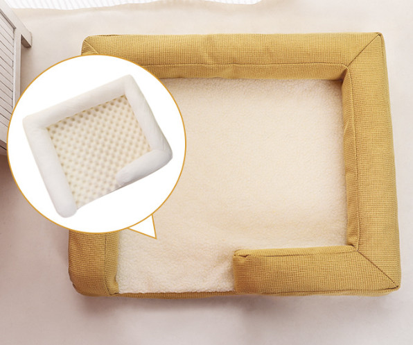 Handmade заплетенный валик Basketwith собаки ротанга кровати котенка лист Cattail мягкий