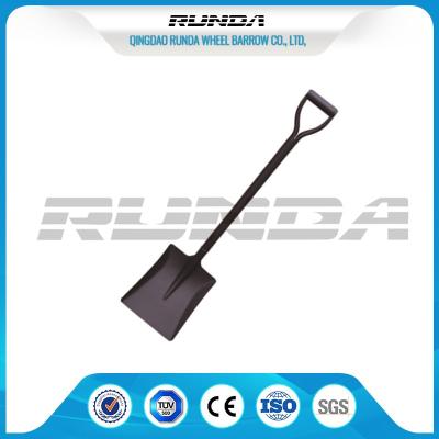 Square Nose Steel Spade Shovel 1.5-1.6kg , Long Handle Digging Spade Power Coated