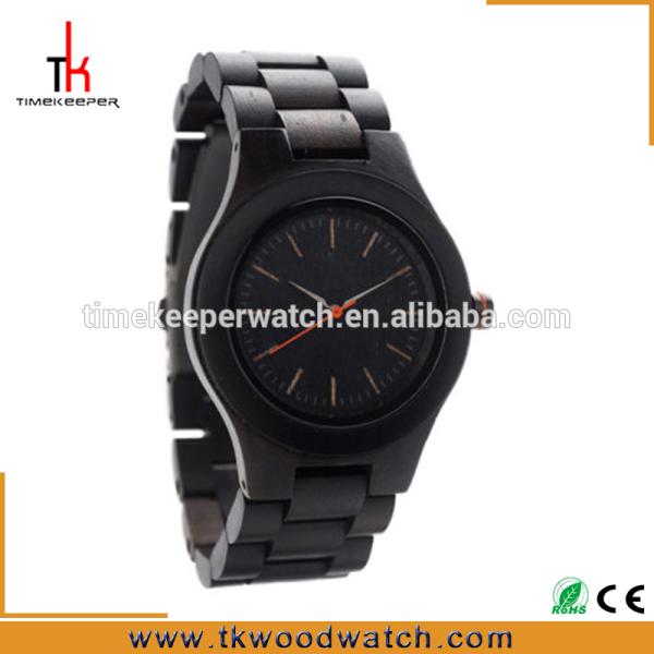 Made from wood Japan movement Wood caseback engraved wood watch