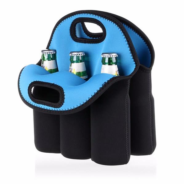 Neoprene 6 -pack bottles beer cooler holder bag/ Insulated Water Bottle Wine Neoprene Cooler 6 Pack Beer Can Holder