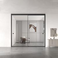 Commercial Aluminium Sliding Doors French Style Surface Finishing