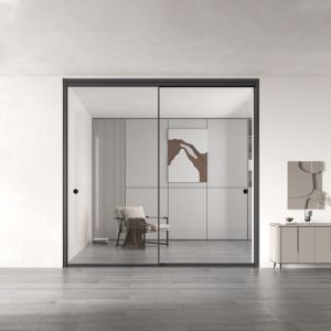 Portes coulissantes en aluminium commerciales Finition de surface de style français