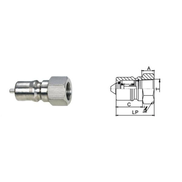 Быстрые гаечной резьбы гидравлические соединяют соединения, соединения быстрого выпуска нержавеющей стали