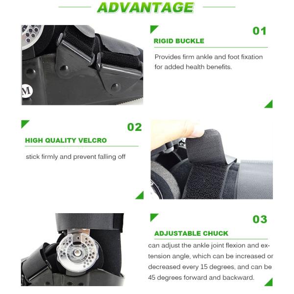 Orthopedic walker boots S M L size black color medical boots