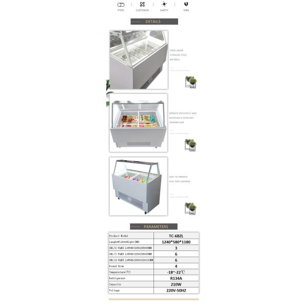 Small Display Refrigerators Counter Top Showcase Mini Ice Cream Display Freezer