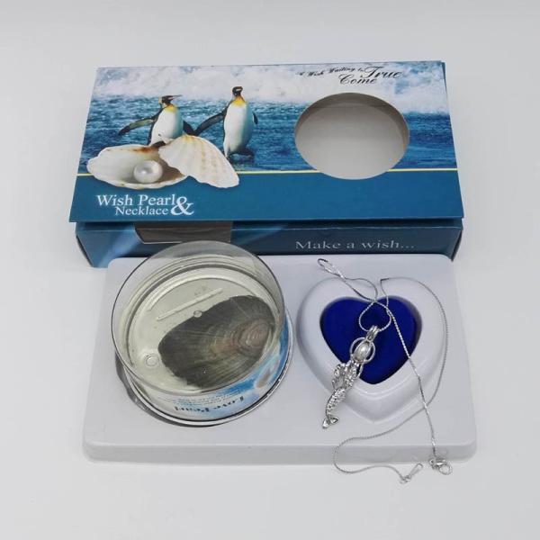 DIY Wish Pearl Necklace Gift Box With Mermaid Shaped Cage Pendant