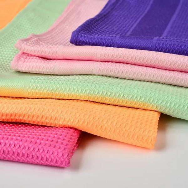 350GSM Microfiber Waffle Kitchen Towel 40x60cm Absorbent Lint-Free