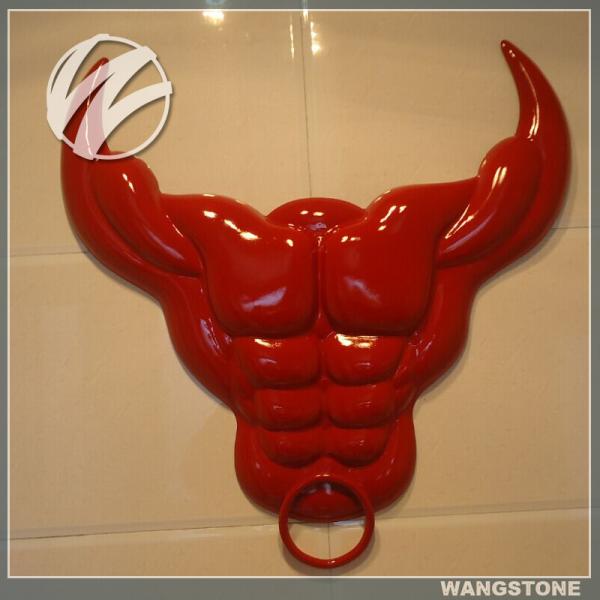 нержавеющая сталь искусства стены черепа буйвола стены металла 50км покрашенная скульптурой материальная