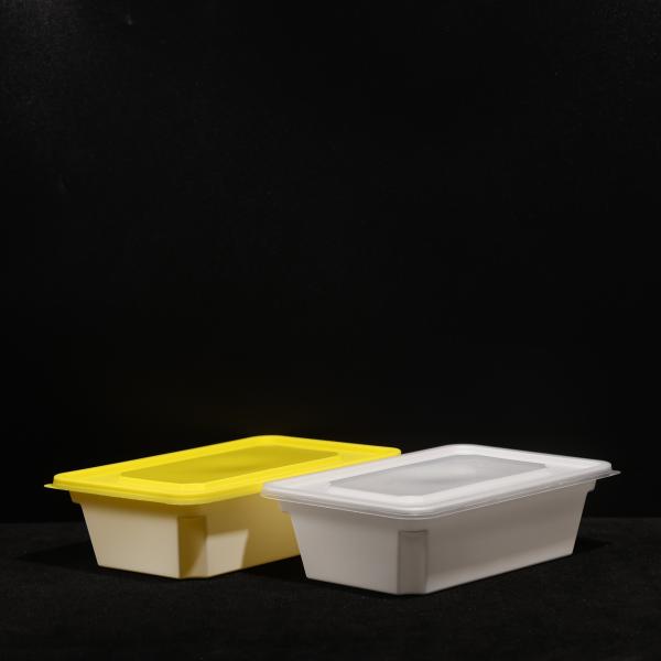 Caixa de almoço de plástico de plástico descartável de 750 ml empilhável com impressão a cores personalizáveis