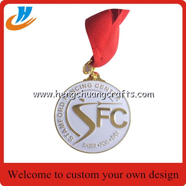 Sports events gold silver medals,die casting process medal with plated color