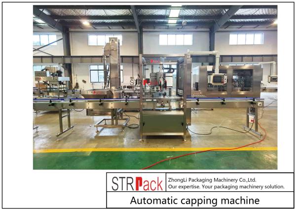 Automatic Bottle Capping Machine With 20 - 100mm Bottle Diameter 50 - 60 Bottles/Min Capping Speed