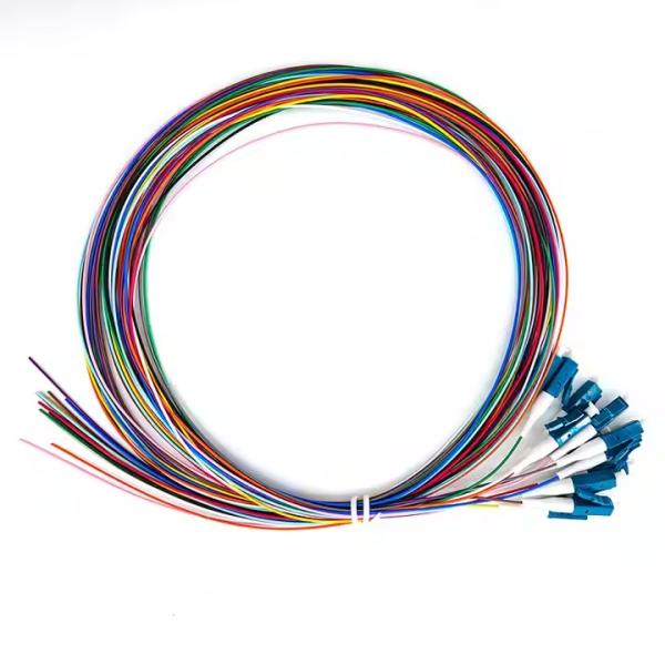 fiber pigtail 12 core 0.9mm G652D PVC fiber pigtail LC FC SC ST UPC APC fiber pigtail