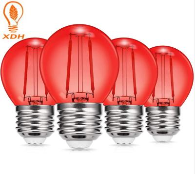 G45 2W Colored Edison Bulbs Red Light Decorative Glass Lamp 2200K