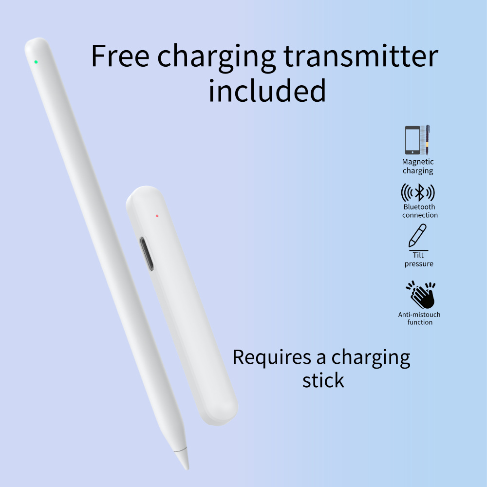 Magnetic Wireless Charging Active Capacitive Stylus Touch Screen Palm Rejection Tilt Sensitive 166mm Replacement for iPad Pro