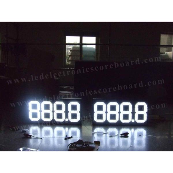 888,8 muestras del precio de la gasolina de Digitaces, color electrónico del blanco de la cartelera del precio del petróleo