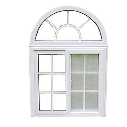 
Frosted Transparent Upvc/Pvc Small Arch Double Glazed Slider Sliding Glass 3 Tracks Sliding Windows for Home