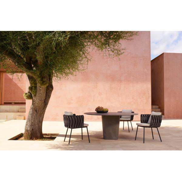 Home Office and Garden Patio Rattan Dining Set with Quick Dry Foam Cushions