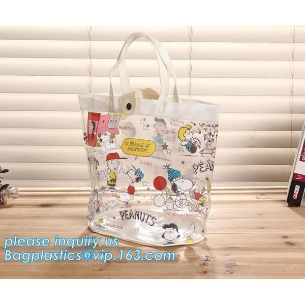 Transparent PVC Cosmetic Bag for carrying Makeup Toiletry Compact Size, luxury holographic PVC hanging travel cosmetic m