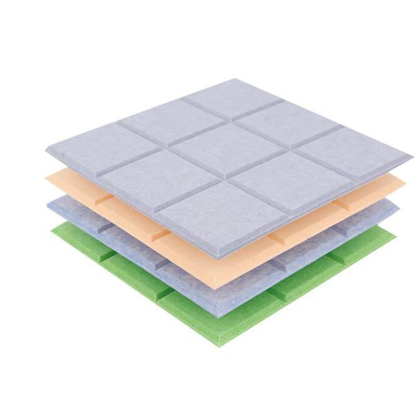 Carved PET Recycle Acoustic Polyester Fiber Acoustic Panel For Wall Decoration