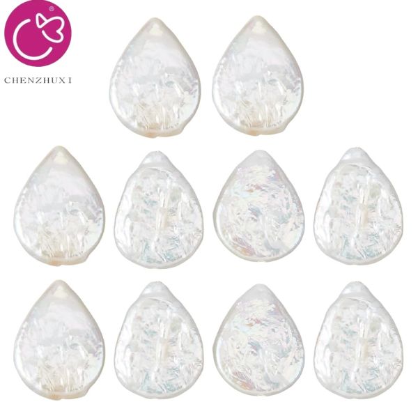 Wholesale 19-21mm White Baroque Pearl Bowl Buttons Freshwater Cultured Pearl Loose Bead