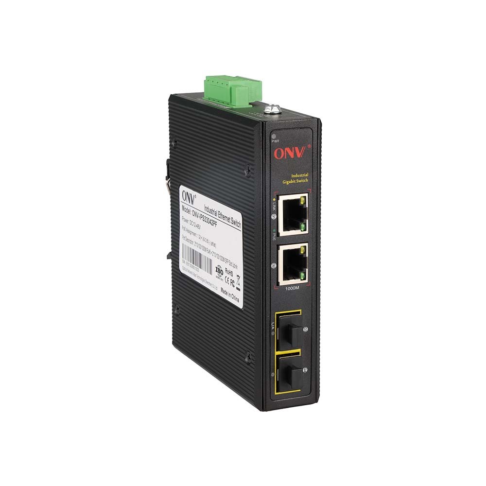 4-port Gigabit Industrial PoE Switch with 30W per Port Power for Reliable Network Connectivity