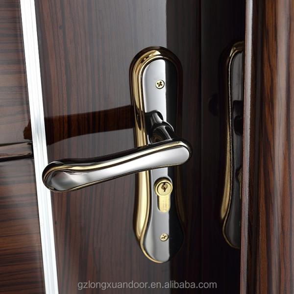 2.1m Height Interior HDF Solid Core MDF Doors With Aluminium Strip