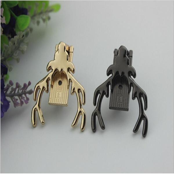 Production classic old style elk head light gold metal handbag locks