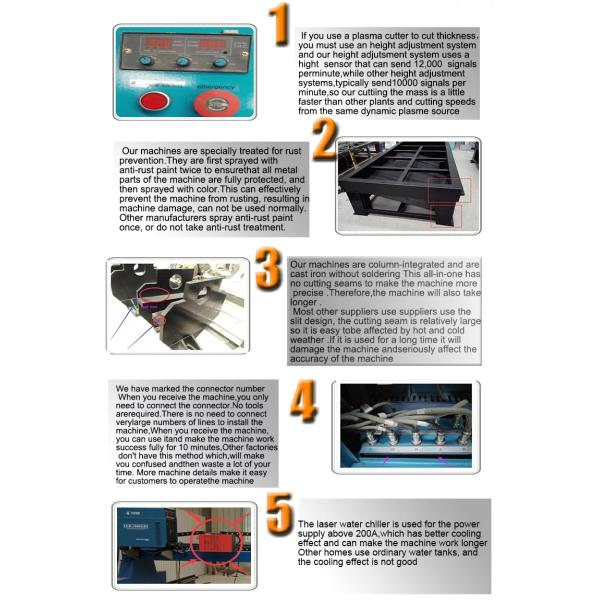 Tipo CE 220V de la tabla de la cortadora del plasma de la placa del CNC