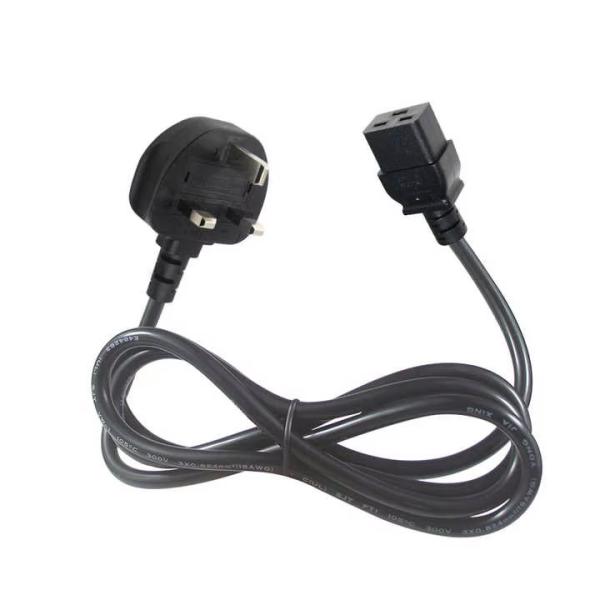 UK BS1363 to C19 Power Cord 16A 250V Heavy Duty for Data Centers