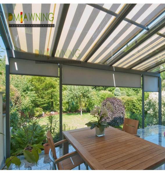 Motorized Outdoor Sunscreen Roller Blinds For Windows Zipper Track