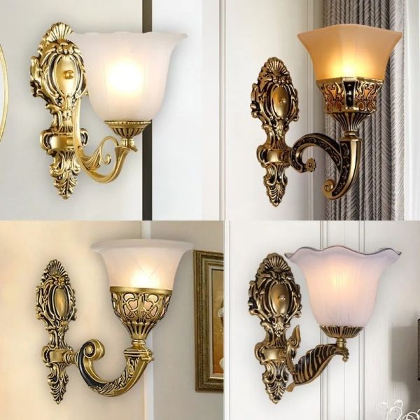 Metal Bar Corridor Lighting Led Retro European glass Wall Lamp(WH-VR-146)