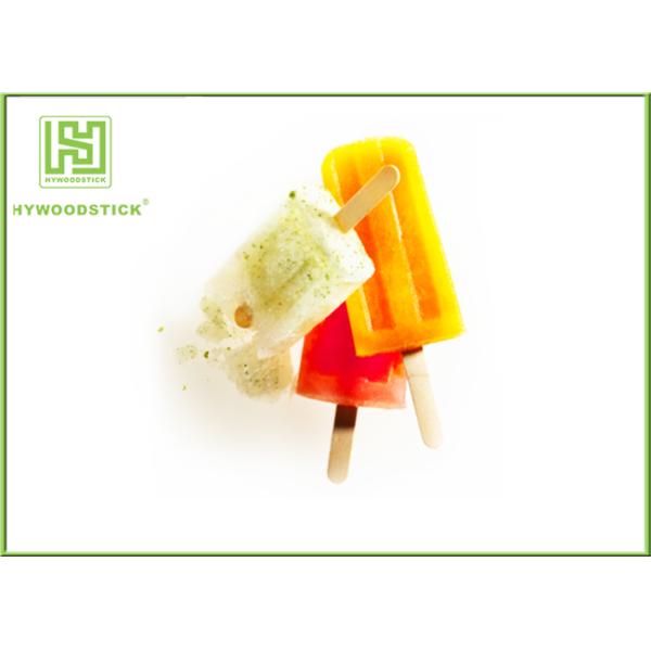 Plain Cute Ice Cream Cup Wooden Spoon , 94mm Ice Cream Candy Sticks Craft