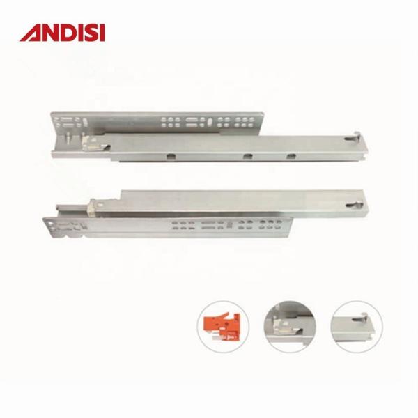 Furniture Hardware Cabinet Full Extension Push to Open Drawer Concealed Undermount Slide