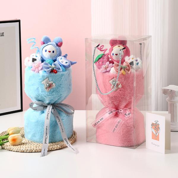 Dibujos animados regalo del día de los niños adorable ramo producto acabado muñecas de peluche 1 de junio regalo lindo regalo de cumpleaños de los niños