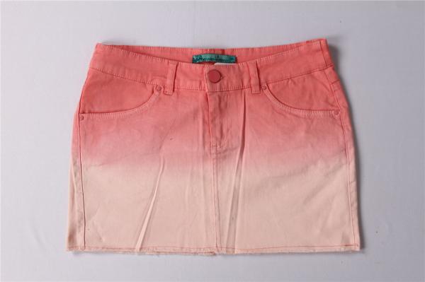 98% Cotton 2% Spandex Women's Skirts Clothing Gradient Color