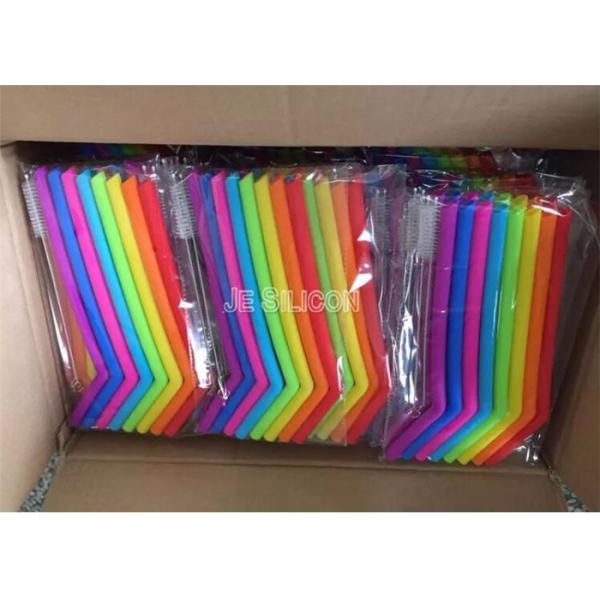 Flexible EcoFriendly Collapsible Food Grade Silicone Straws With Case