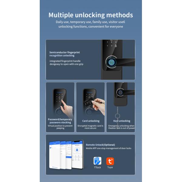 TuyaSmart TTlock Wifi Door Lock Отключается с помощью отпечатков пальцев