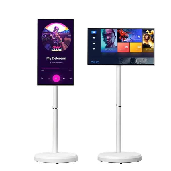 21.5 Inch Smart Portable Monitor Screen Digital Signage Display Moving Touch Screen Monitor Android 15 Smart Tv Rollable Tablet