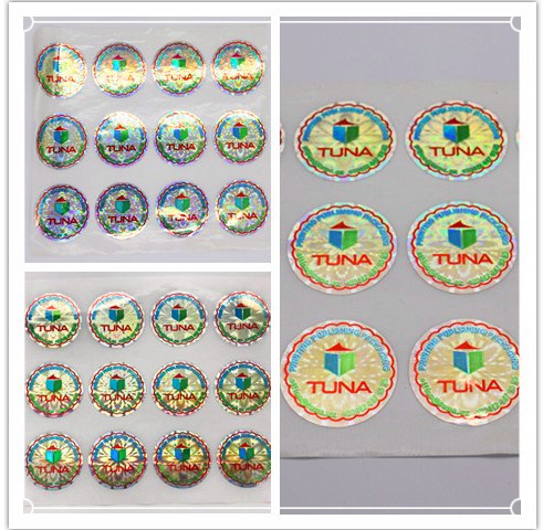 Shining Tuna Food Laser Label Sticker , Die Cut Shape Self Adhesive Laser Labels