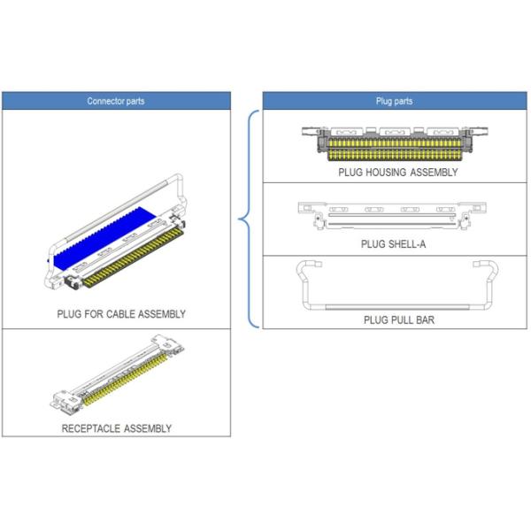 38awg Pmsg Micro Flex Коаксиальный кабель 12 Pin 20633-312t-01s к Honda L Uc-D20l
