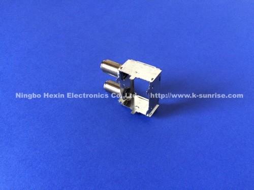 75ohm Coaxial connector with metal shield case