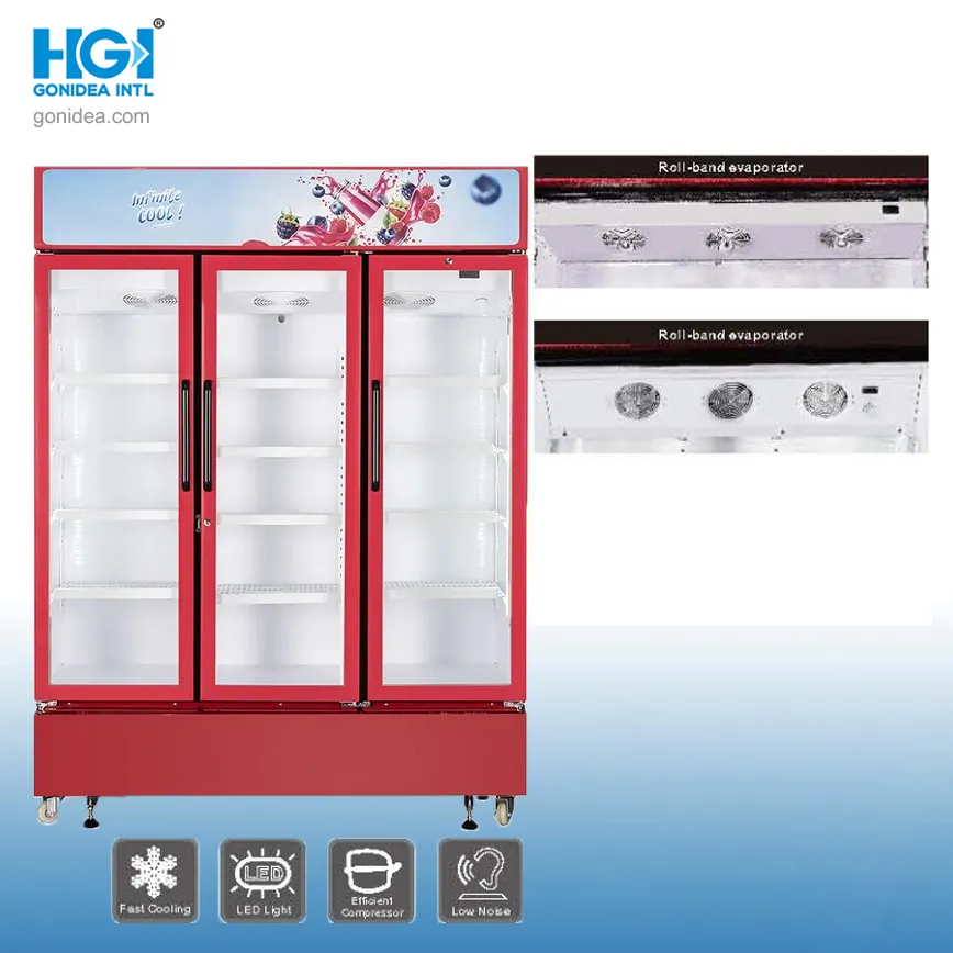 1000 Liters Chinese Suppliers Custom Freezer No Frost Upright Freezing Showcase Fridge Sc-1140