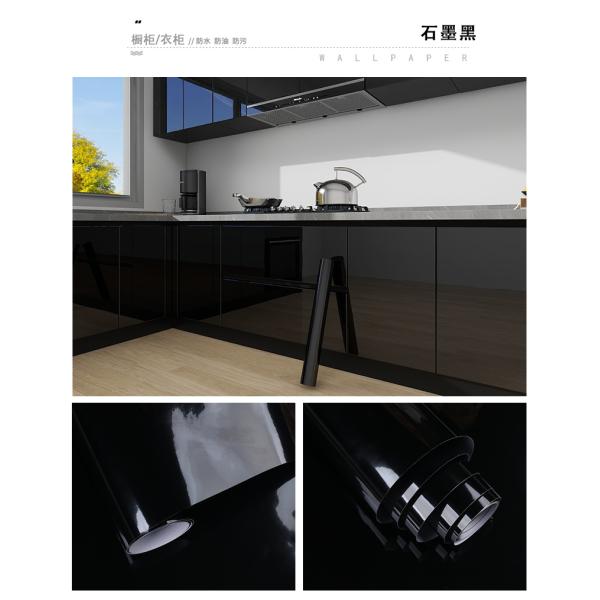 PET Kitchen Waterproof Wall Sticker Silver Grey Anti Oil Wallpaper For Kitchen