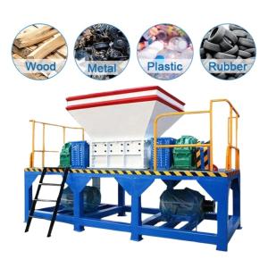 Industrial Waste Tire Shredder Double Shaft Rubber Recycling Shredder