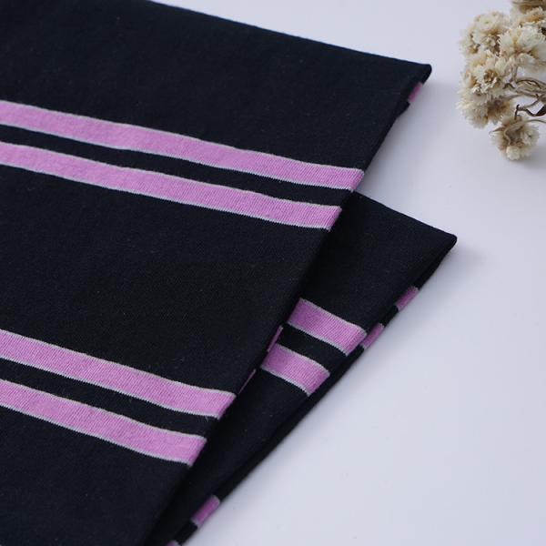 Удобный простой хлопок поток поглощающий полосатый материал ткань для футболки