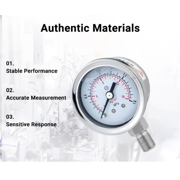 Small Mini Pressure Gauge 0.25-40mpa M10*1 Threaded Connection for Hydraulic Gas Control